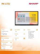 SHARP Monitor PN-LC752 75'' UHD 350cd/m2 20 touch points  - 60005892 - Zdjęcie 7