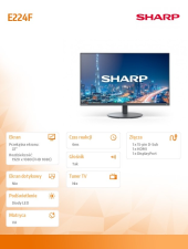SHARP Monitor MultiSync DD-E224F 22 Czarny  - 60006220 - Zdjęcie 3