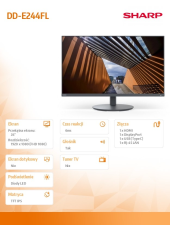 SHARP Monitor MultiSync DD-E244FL 24 cale Czarny  - DDE244FL - Zdjęcie 5