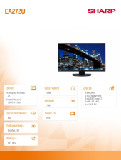 SHARP Monitor MultiSync EA272U 27 cali czarny  - L50DD-EA272UB - Zdjęcie 8
