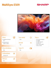 SHARP Monitor wielkoformatowy MultiSync E509 50 cali UHD 16/7 350cd/m2 - PNE509 - Zdjęcie 9
