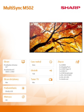 SHARP Monitor wielkoformatowy MultiSync M502 50 cali 550cd/m2 24/7 - PNM502 - Zdjęcie 5