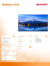 SHARP Monitor MultiSync P436 43 cale UHD 24/7 700cd/m2 - PNP436 - Zdjęcie 5