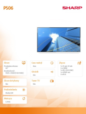 SHARP Monitor wielkoformatowy  MultiSync P506 50 cali UHD 700cd/m2 24/7 - PNP506 - Zdjęcie 3