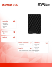 SILICON POWER Dysk SSD Diamond D06 1TB USB 3.2 czarny - SP010TBPHDD06S3K - Zdjęcie 3