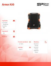 SILICON POWER ARMOR A30 2TB USB 3.0 BLACK-ORANGE / PANCERNY / wstrząsoodporny - SP020TBPHDA30S3K - Zdjęcie 9