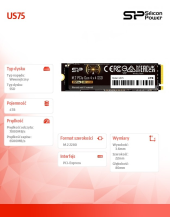 SILICON POWER Dysk SSD US75 4TB M.2 PCIe Gen4x4 NVMe 1.4 7000/6500 MB/s - SP04KGBP44US7505 - Zdjęcie 5