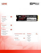 SILICON POWER Dysk SSD UD90 250GB PCIe M.2 2280 NVMe Gen 4x4 5000/4800 MB/s  - SP250GBP44UD9005 - Zdjęcie 5