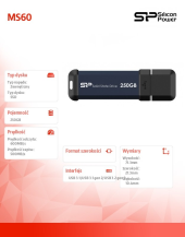 SILICON POWER Dysk zewnętrzny SSD MS60 250GB USB 3.2 600/500MB/s - SP250GBUF3S60V1B - Zdjęcie 4