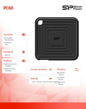 SILICON POWER Dysk zewnętrzny SSD PC60 960GB 540/500 MB/s USB 3.2, USB-C - SP960GBPSDPC60CK - Zdjęcie 5