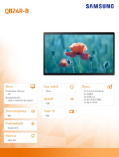 SAMSUNG Monitor profesjonalny  QB24R-B 24 cale Matowy 16h/7 250(cd/m2) 1920 x 1080(FHD) S6 Player WiFi 3 lata d2d (LH24QBRBBGCXEN) - LH24QBRBBGCXEN - Zdjęcie 9