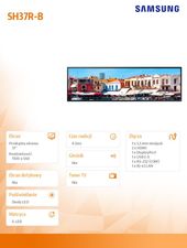 SAMSUNG Monitor profesjonalny SH37R-B 37 cali szerokokątny 16:4,5 Matowy 24h/7 700(cd/m2) 1920x540 S6 Player (Tizen 4.0) Wi-Fi 3 lata d2d (LH37SHRBBGBXEN) - LH37SHRBBGBXEN - Zdjęcie 8