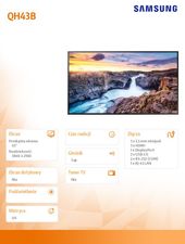 SAMSUNG Monitor profesjonalny QH43B 43 cale Matowy 24h/7 700(cd/m2) 3840 x 2160 (UHD) S10 Player (Tizen 6.5) WiFi/BT 3 lata d2d (LH43QHBEBGCXEN) - LH43QHBEBGCXEN - Zdjęcie 9