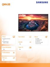 SAMSUNG Monitor profesjonalny QM43B 43 cale Matowy 24h/7 500(cd/m2) 3840 x 2160 (UHD) S10 Player (Tizen 6.5) WiFi/BT 3 lata d2d (LH43QMBEPGCXEN) - LH43QMBEPGCXEN - Zdjęcie 9