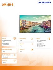 SAMSUNG Monitor profesjonalny  QM43R-B 43 cale Matowy 24h/7 500(cd/m2) 3840x2160 (UHD) S6 Player (Tizen 4.0) Wi-Fi 3 lata d2d (LH43QMRBPGCXEN) - LH43QMRBPGCXEN - Zdjęcie 9