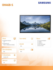 SAMSUNG Monitor profesjonalny OH46B-S 46 cali Błyszczący 24h/7 3500(cd/m2) 3840x2160 (UHD) S7 Player (Tizen 6.5) 3 lata OnSite (LH46OHBESGBXEN) - LH46OHBESGBXEN - Zdjęcie 8