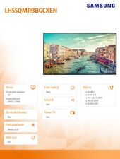 SAMSUNG Monitor profesjonalny  QM55R-B 55 cali Matowy 24h/7 500(cd/m2) 3840x2160 (UHD) S6 Player (Tizen 4.0) Wi-Fi 3 lata d2d (LH55QMRBBGCXEN) - LH55QMRBBGCXEN - Zdjęcie 9