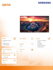 SAMSUNG Monitor profesjonalny  QM75B 75 cali Matowy 24h/7 500(cd/m2) 3840 x 2160 (UHD) S10 Player (Tizen 6.5) Wi-Fi/BT 3 lata d2d (LH75QMBEBGCXEN) - LH75QMBEBGCXEN - Zdjęcie 9
