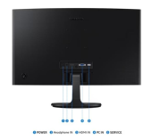 SAMSUNG Monitor 24 cale S36GD VA 1920x1080 FHD 16:9 1xD-sub 1xHDMI 4 ms 100Hz zakrzywiony  1800R 2Yd2d (LS24D360GAUXEN) - LS24D360GAUXEN - Zdjęcie 3