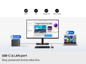 SAMSUNG Monitor 32 cali Viewfinity S80UH IPS 3840x2160 UHD 16:9 1xHDMI 1xDP 1xUSB-C 90W 3xUSB-A Easy Connection KVM PIP/PBP 5ms 60Hz HAS+PIV płaski 3YOn-Site - LS32H800UAUXEN - Zdjęcie 11