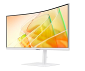 SAMSUNG Monitor 34 cale LS34C650TAUXEN VA 3440x1440 UWQHD 21:9 1xHDMI 1xDP 2xTB 4.0(90W/15W) 3xUSB 3.0 LAN(RJ45) 5ms 100Hz HAS+PIV zakrzyw. gł. biały 3YOnS - LS34C650TAUXEN - Zdjęcie 4