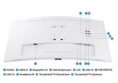 SAMSUNG Monitor 34 cale LS34C650TAUXEN VA 3440x1440 UWQHD 21:9 1xHDMI 1xDP 2xTB 4.0(90W/15W) 3xUSB 3.0 LAN(RJ45) 5ms 100Hz HAS+PIV zakrzyw. gł. biały 3YOnS - LS34C650TAUXEN - Zdjęcie 8