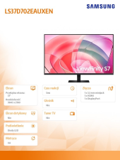 SAMSUNG Monitor 37 cali ViewFinity S70D VA 3840x2160 UHD 16:9 1xHDMI 1xDP 5ms PinP/PbyP 60Hz płaski 2Yd2d LS37D702EAUXEN - LS37D702EAUXEN - Zdjęcie 9
