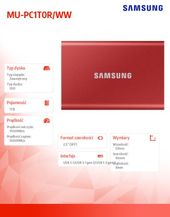 SAMSUNG Dysk Portable T7 1TB USB3.2 GEN.2 czerwony - MU-PC1T0R/WW - Zdjęcie 5