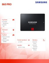 SAMSUNG Dysk SSD 860PRO MZ-76P1T0B/EU 1 TB - MZ-76P1T0B/EU - Zdjęcie 2