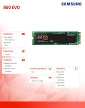 SAMSUNG Dysk SSD 860EVO M.2 Sata MZ-N6E250BW 250G - MZ-N6E250BW - Zdjęcie 3