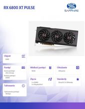 SAPPHIRE TECHNOLOGY Karta graficzna RX 6800 XT PULSE 16GB 256bit GDDR6 HDMI/3DP  - 11304-03-20G - Zdjęcie 6