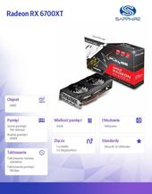 SAPPHIRE TECHNOLOGY Karta graficzna Radeon RX 6700XT 12GB 192bit 11306-02-20G  - 11306-02-20G - Zdjęcie 2