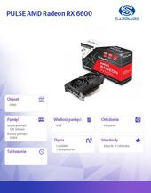 SAPPHIRE TECHNOLOGY Karta graficzna PULSE AMD Radeon RX 6600  128 bit DDR6 11310-01-20G - 11310-01-20G - Zdjęcie 2