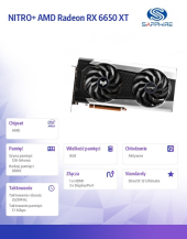 SAPPHIRE TECHNOLOGY Karta graficzna RX 6650XT NITRO+ 8GB GDDR6 128bit 3DP/HDMI  - 11319-01-20G - Zdjęcie 7