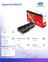 SAPPHIRE TECHNOLOGY Karta graficzna Radeon RX 7900 XTX Pulse 24GB DDR6 384bit 2DP/2HDMI - 11322-02-20G - Zdjęcie 9