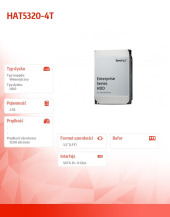 SYNOLOGY Dysk HDD 4TB SATA 7,2k 3.5 cala HAT5320-4T 5Y - HAT5320-4T - Zdjęcie 2