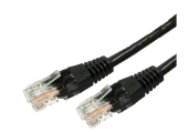 TB Kabel Patchcord miedziany kat.5e RJ45 UTP 1m. czarny  - paczka 10 sztuk - AKTBXKS5U100B10 - Zdjęcie 1