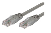 TB Kabel Patchcord miedziany kat.6 RJ45 UTP 1m. szary  - paczka 10 sztuk - AKTBXKS6U100G10 - Zdjęcie 1