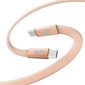 TB Kabel USB C - USB C 1m płaski brzoskwiniowy - AKTBXKUCCFLAT1O - Zdjęcie 2