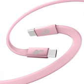 TB Kabel USB C - USB C 1m płaski pudrowy róż - AKTBXKUCCFLAT1P - Zdjęcie 2