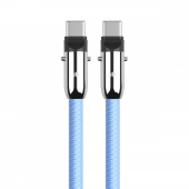 TB Kabel 2w1 USB C smycz 1m błękitny - AKTBXKUCCSMY10N - Zdjęcie 3