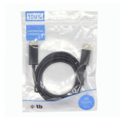 TB DisplayPort - HDMI Kabel 1.8m. czarny  - AKTBXVDMHMDP18B - Zdjęcie 2