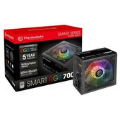 THERMALTAKE Smart 700W RGB (80+ 230V EU, 2xPEG, 120mm, Single Rail) - PS-SPR-0700NHSAWE-1 - Zdjęcie 6