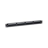 TECHLY Patch panel 1U UTP 24xR J45 Cat.5e, czarny - 022861 - Zdjęcie 1