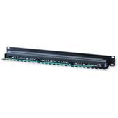 TECHLY Patch panel 1U STP 24xR J45 Cat.6, czarny z tacką - 022878 - Zdjęcie 3