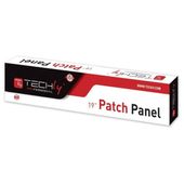 TECHLY Patch panel 1U UTP 16xR J45 Cat.6, czarny - 022885 - Zdjęcie 3