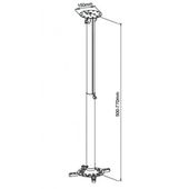 TECHLY Ramię sufitowe do projektora 50-77cm srebrne - 301580 - Zdjęcie 3