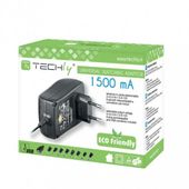 TECHLY Zasilacz sieciowy uniwersalny 3-12V, 1,5A 18W, 9 końcówek,      czarny - 301948 - Zdjęcie 2