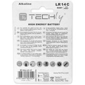 TECHLY Baterie alkaliczne LR14C 2 szt, (IBT-LR14T2B) - 307049 - Zdjęcie 2