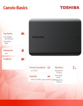 TOSHIBA Dysk zewnętrzny Canvio Basics 2.5 4TB USB 3.2 2022 - HDTB540EK3CA - Zdjęcie 2